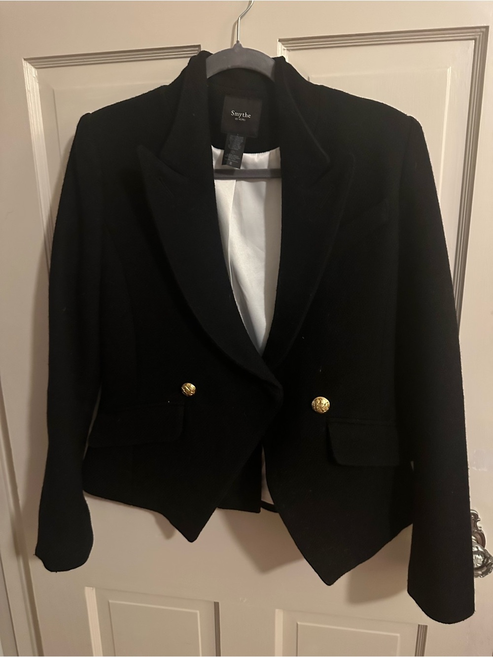 Smythe Wool Blazer in Black - Size 8
